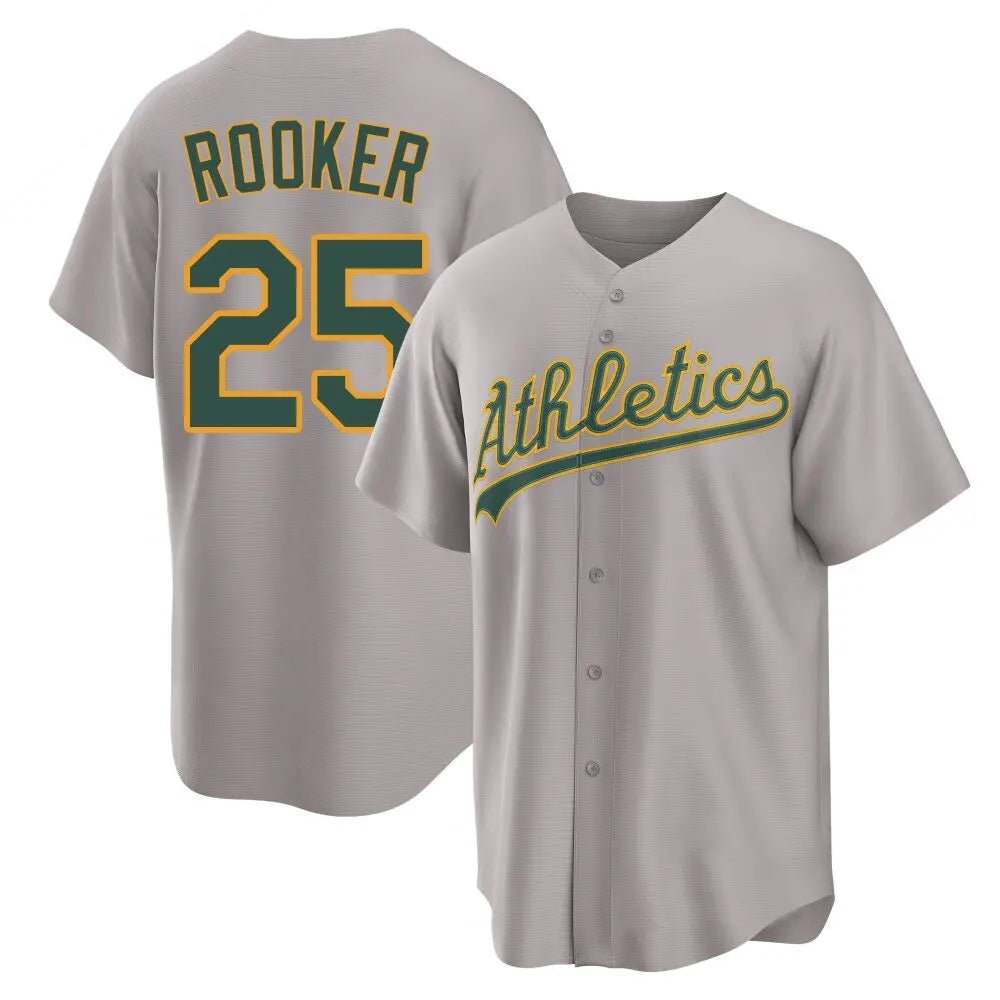 Fenge Athletics #25 Brent Rooker Gray Replica Away 2.0 Personalized Jerseys