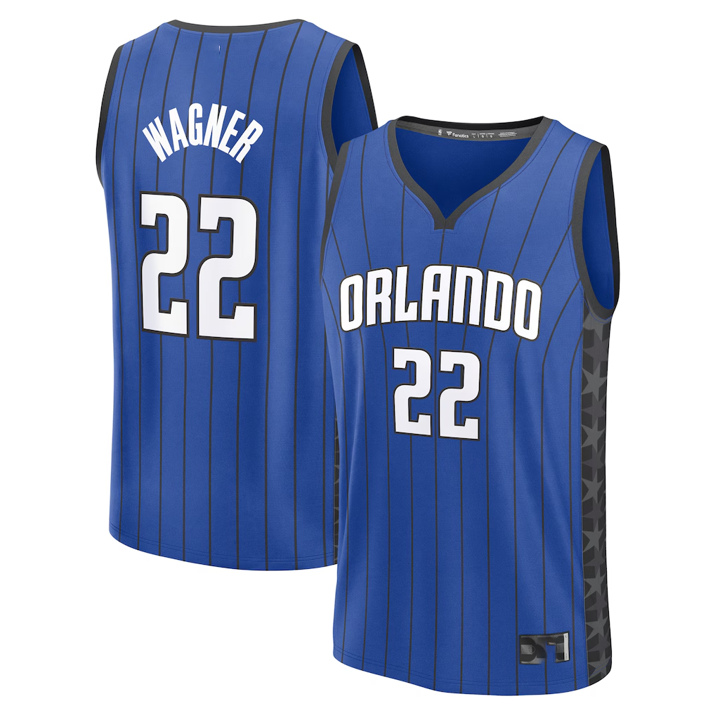 Fenge O.Magic #22 Franz Wagner  Blue Fast Break Replica Player Jerseys - Statement Edition