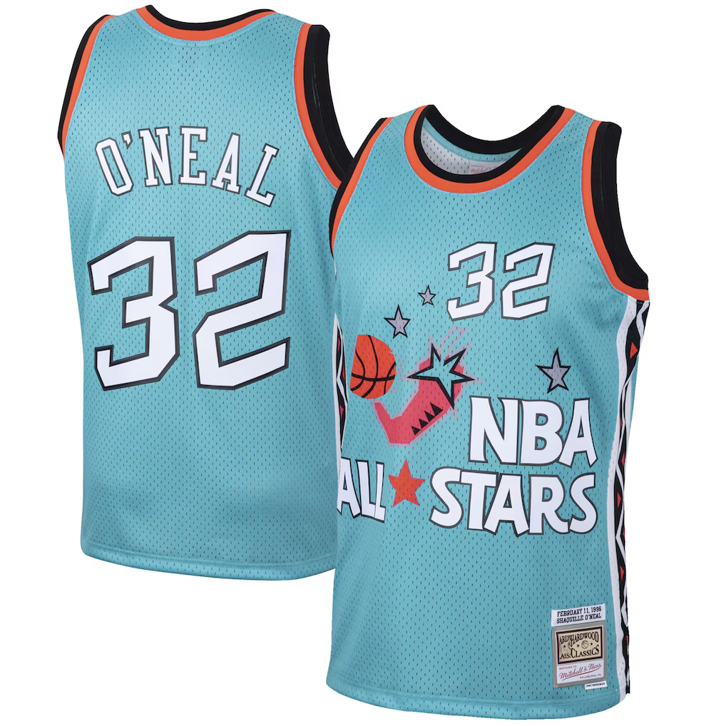 Fenge O.Magic #32 Shaquille O'Neal Mitchell & Ness Teal Eastern Conference 1996 All-Star Hardwood Classics Swingman Jerseys