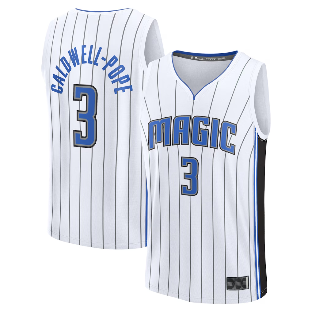 Fenge O.Magic #3 Kentavious Caldwell-Pope White Fast Break Replica Player Jerseys - Association Edition