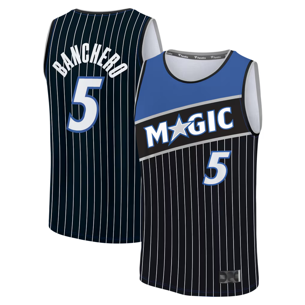 Fenge O.Magic #5 Paolo Banchero Black Fast Break Jerseys - Statement Edition