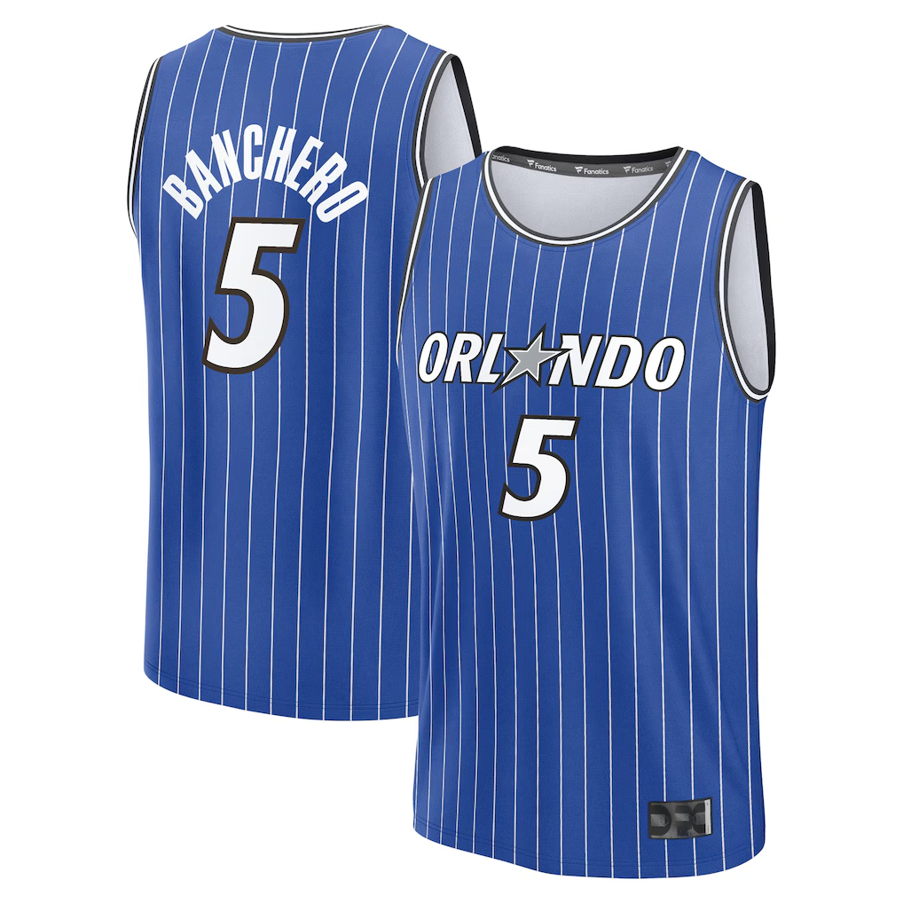 Fenge O.Magic #5 Paolo Banchero  Blue Fast Break Replica Player Jerseys - Icon Edition