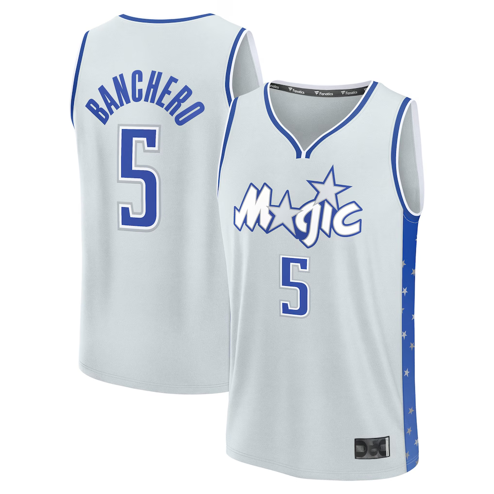 Fenge O.Magic #5 Paolo Banchero  Silver 2025-26 City Edition Fast Break Jerseys