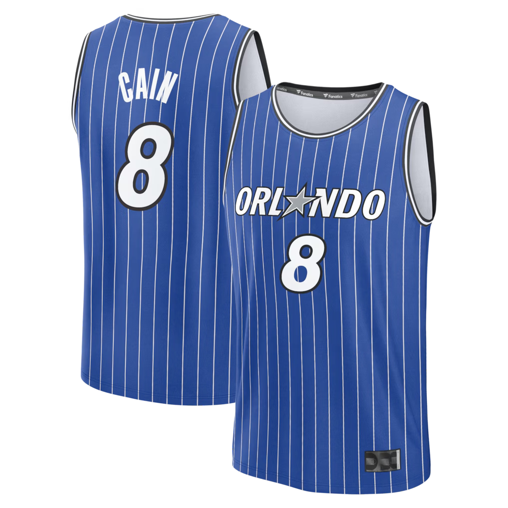 Fenge O.Magic #8 Jamal Cain Blue Fast Break Jerseys - Icon Edition