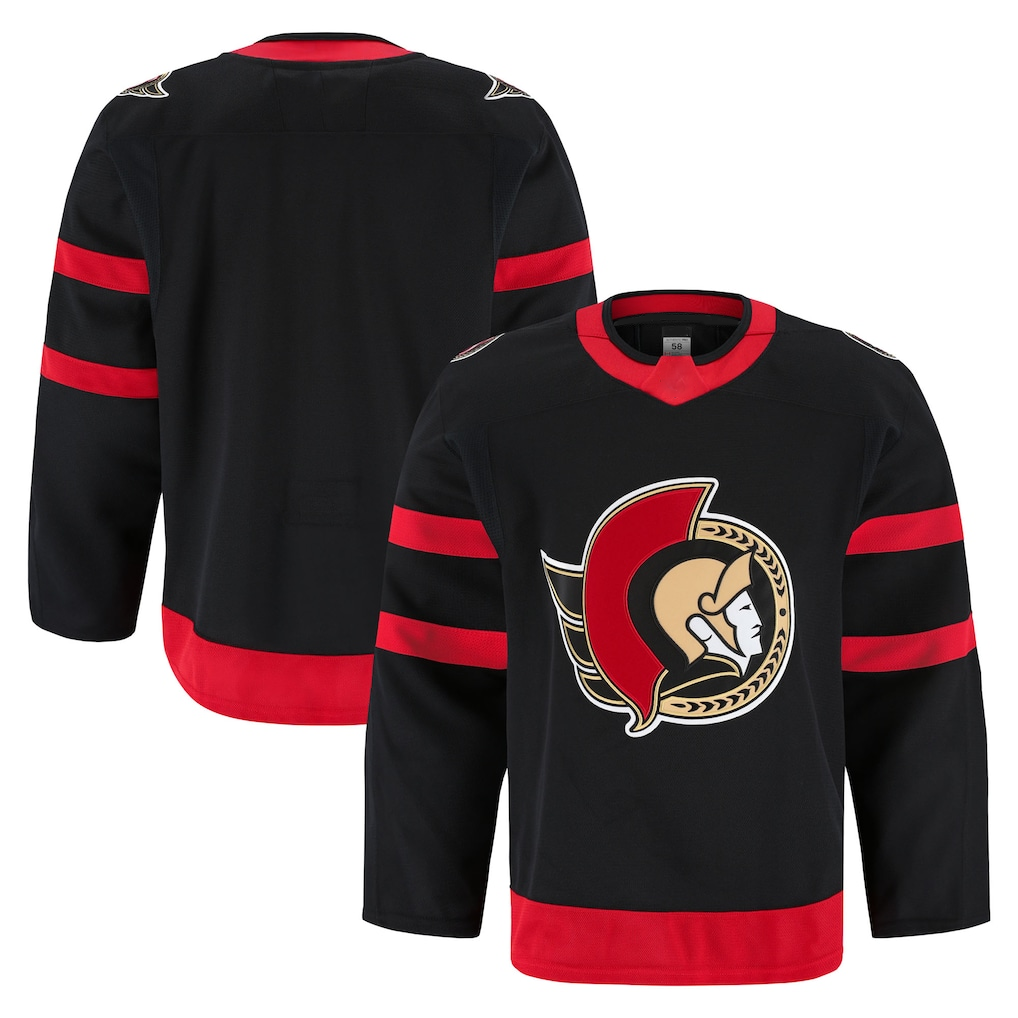 Fenge O.Senators Black Home Authentic Pro Jerseys