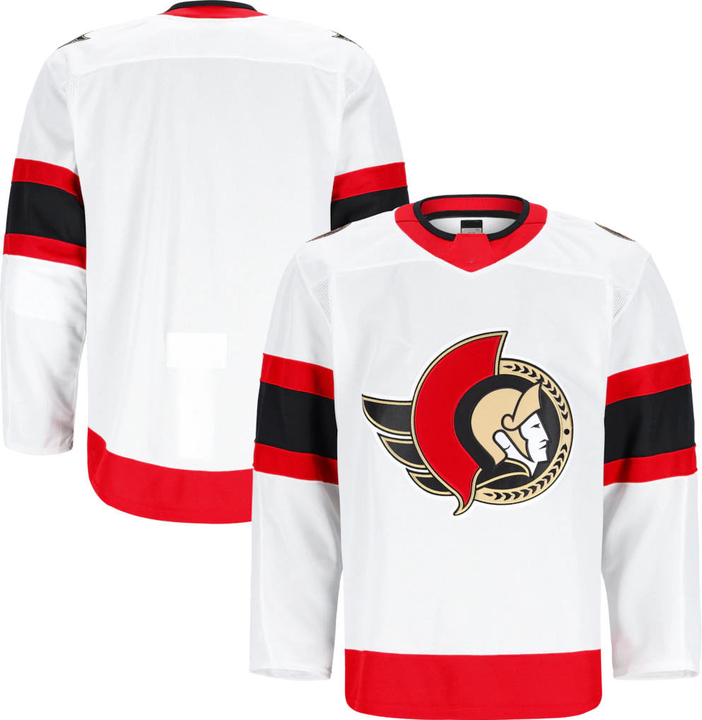 Fenge O.Senators White Away Authentic Pro Jerseys