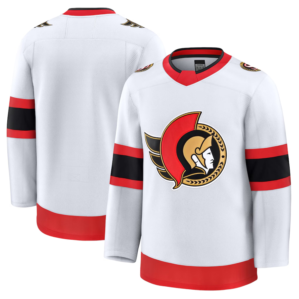 Fenge O.Senators White Away Premium Jerseys