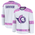 Fenge O.Senators White Hockey Fights Cancer Survivor Practice Jerseys