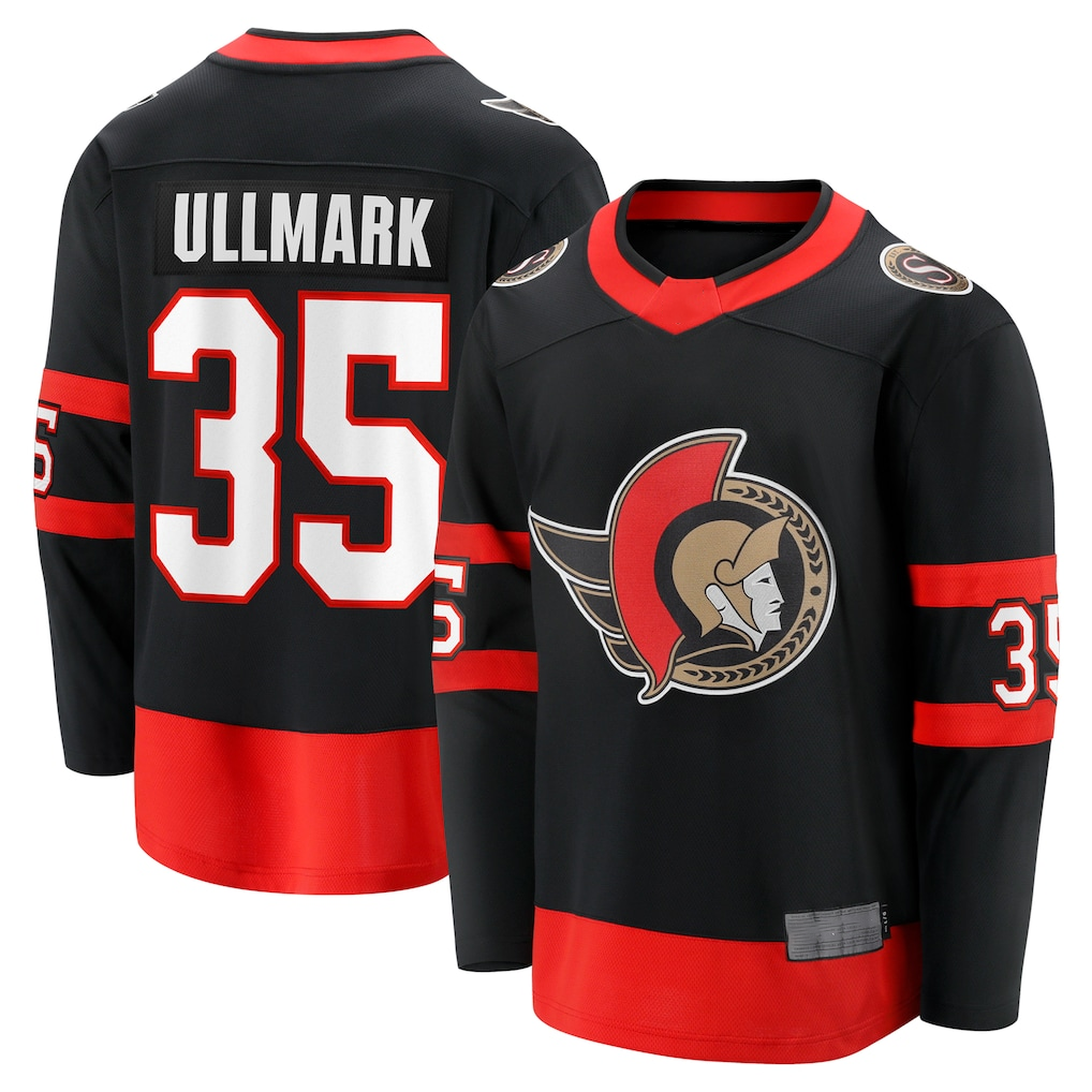Fenge O.Senators #35 Linus Ullmark Black Home Premier Breakaway Player Jerseys