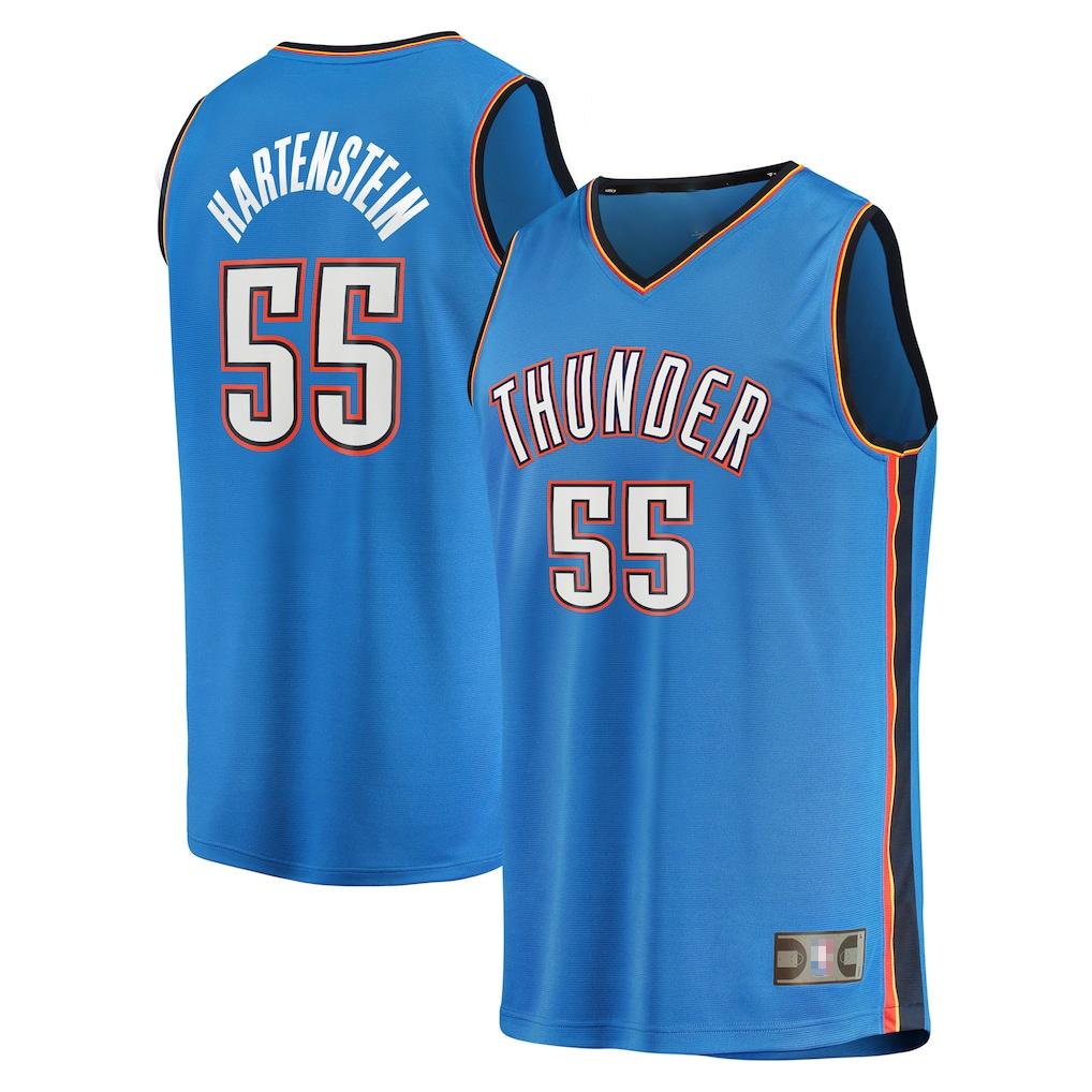 Fenge OC.Thunder #55 Isaiah Hartenstein Blue Fast Break Replica Player Stitched Jerseys - Icon Edition