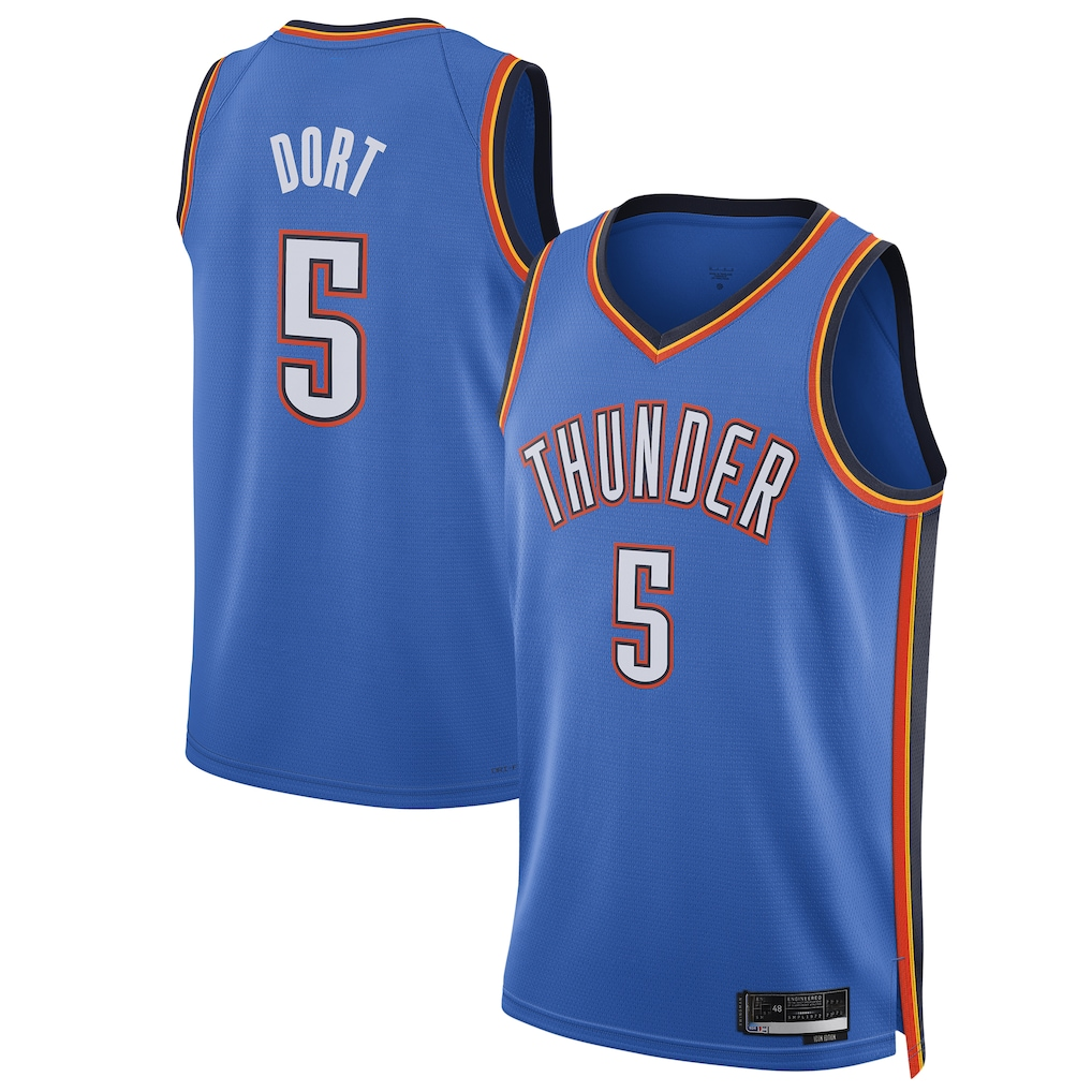 Fenge OC.Thunder #5 Luguentz Dort Blue Swingman Player Stitched Jerseys - Icon Edition