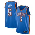 Fenge OC.Thunder #5 Luguentz Dort Blue Swingman Stitched Jerseys - Icon Edition