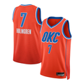 Fenge OC.Thunder #7 Chet Holmgren Orange Swingman Stitched Jerseys - Statement Edition