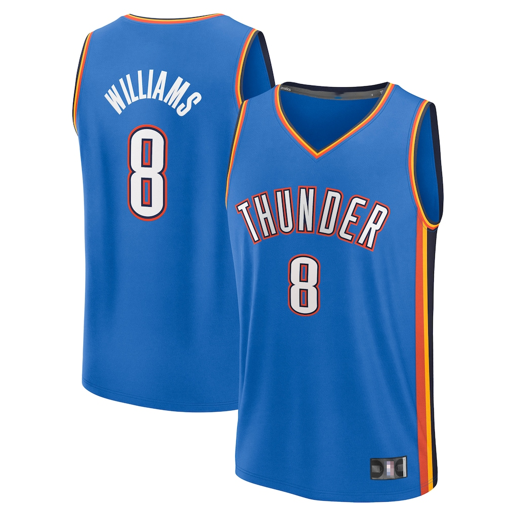 Fenge OC.Thunder #8 Jalen Williams Blue Fast Break Replica Player Stitched Jerseys - Icon Edition