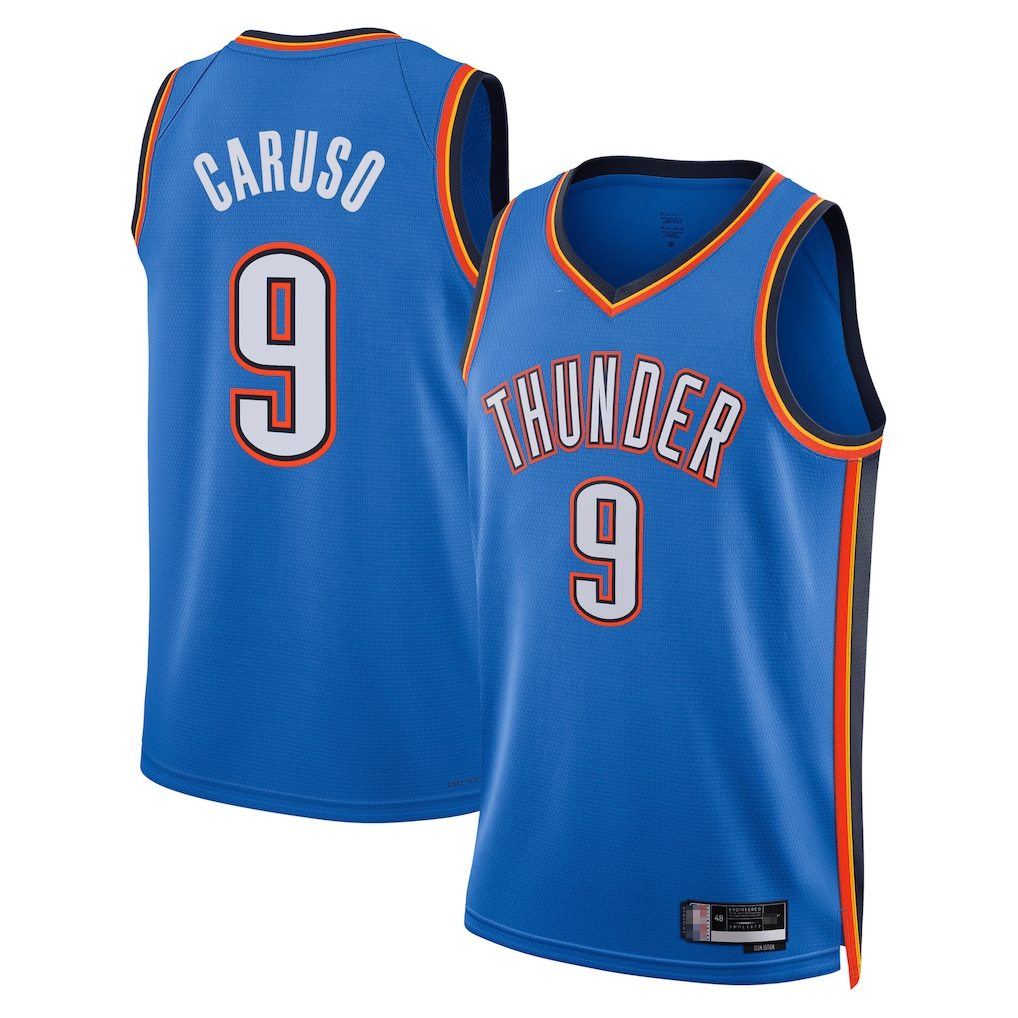 Fenge OC.Thunder #9 Alex Caruso Blue Swingman Stitched Jerseys- Icon Edition