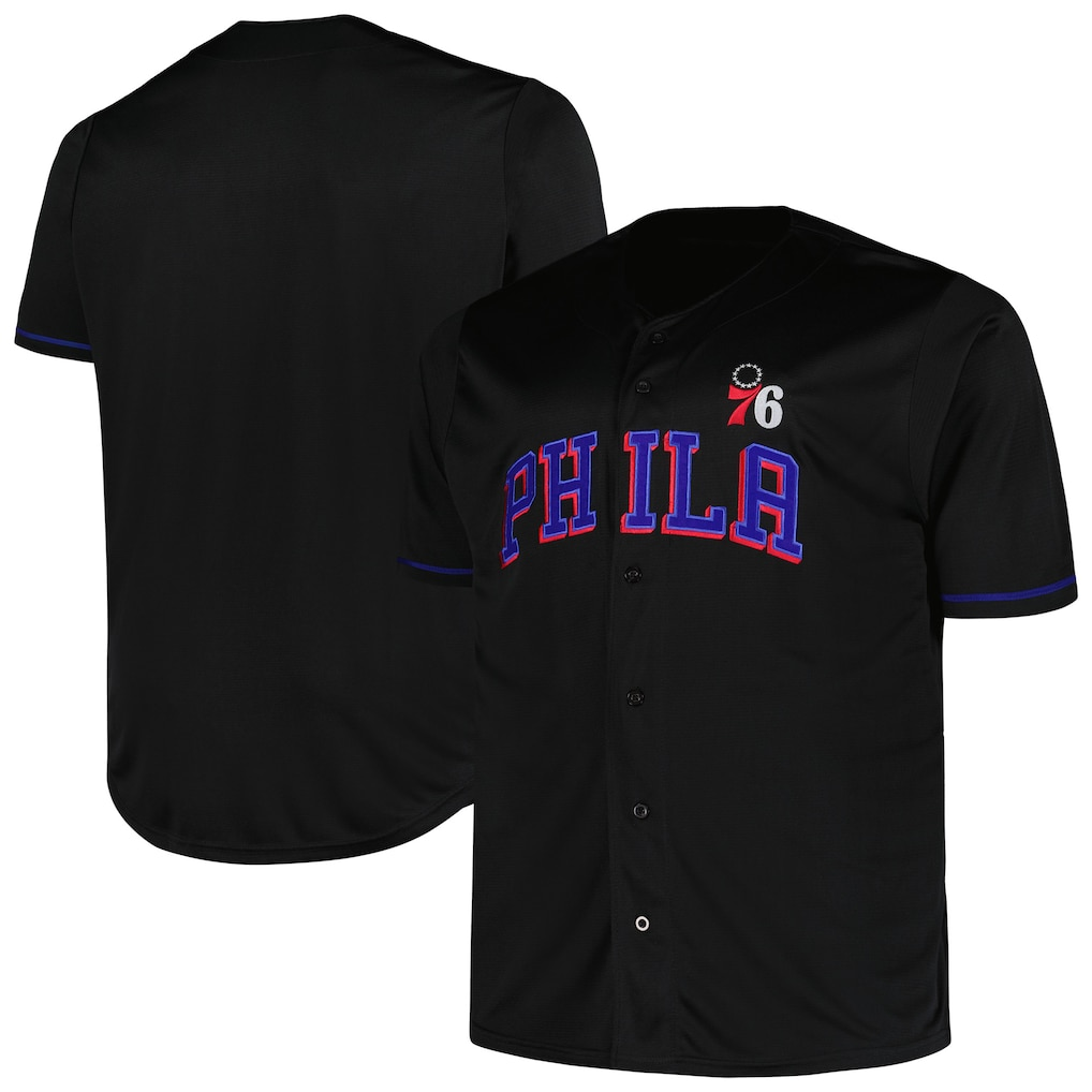 Fenge P.76ers Profile Black Big & Tall Pop Jerseys