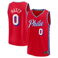 Fenge P.76ers #0 Tyrese Maxey  Red Fast Break Replica Player Jerseys - Statement Edition