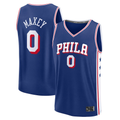Fenge P.76ers #0 Tyrese Maxey  Royal Big & Tall Fast Break Jerseys - Icon Edition