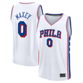 Fenge P.76ers #0 Tyrese Maxey White Fast Break Replica Player Jerseys - Association Edition
