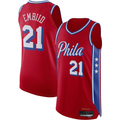 Fenge P.76ers #21 Joel Embiid Jordan Brand Red Authentic Player Jerseys - Statement Edition