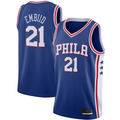 Fenge P.76ers #21 Joel Embiid Royal 2019-2020 Swingman Jerseys - Icon Edition