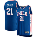 Fenge P.76ers #21 Joel Embiid  Royal Big & Tall Fast Break Player Jerseys - Icon Edition