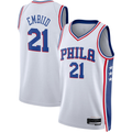 Fenge P.76ers #21 Joel Embiid White Swingman Jerseys - Association Edition