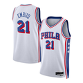Fenge P.76ers #21 Joel Embiid White Swingman Jerseys - Association Edition