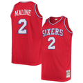 Fenge P.76ers #2 Moses Malone Mitchell & Ness Red 1982-83 Big & Tall Hardwood Classics Swingman Jerseys