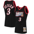 Fenge P.76ers #3 Allen Iverson Mitchell & Ness Black 1997-98 Hardwood Classics Authentic Jerseys