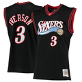 Fenge P.76ers #3 Allen Iverson Mitchell & Ness Black 2000-01 Hardwood Classics Swingman Jerseys
