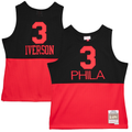 Fenge P.76ers #3 Allen Iverson Mitchell & Ness Black 2003-04 Hardwood Classics Reload 2.0 Swingman Jerseys