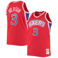 Fenge P.76ers #3 Allen Iverson Mitchell & Ness Red 1996-97 Big & Tall Hardwood Classics Swingman Jerseys