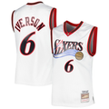 Fenge P.76ers #6 Allen Iverson Mitchell & Ness White 2002-03 Hardwood Classics Swingman Jerseys