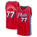 Fenge P.76ers #77 VJ Edgecombe Red Fast Break Replica Player Jerseys - Statement Edition