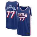 Fenge P.76ers #77 VJ Edgecombe  Royal Fast Break Jerseys - Icon Edition