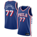 Fenge P.76ers #77 VJ Edgecombe Royal Swingman Jerseys - Icon Edition