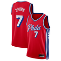 Fenge P.76ers #7 Jaylen Brown Red Swingman Jerseys - Statement Edition