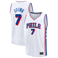 Fenge P.76ers #7 Jaylen Brown White Fast Break Jerseys - Association Edition