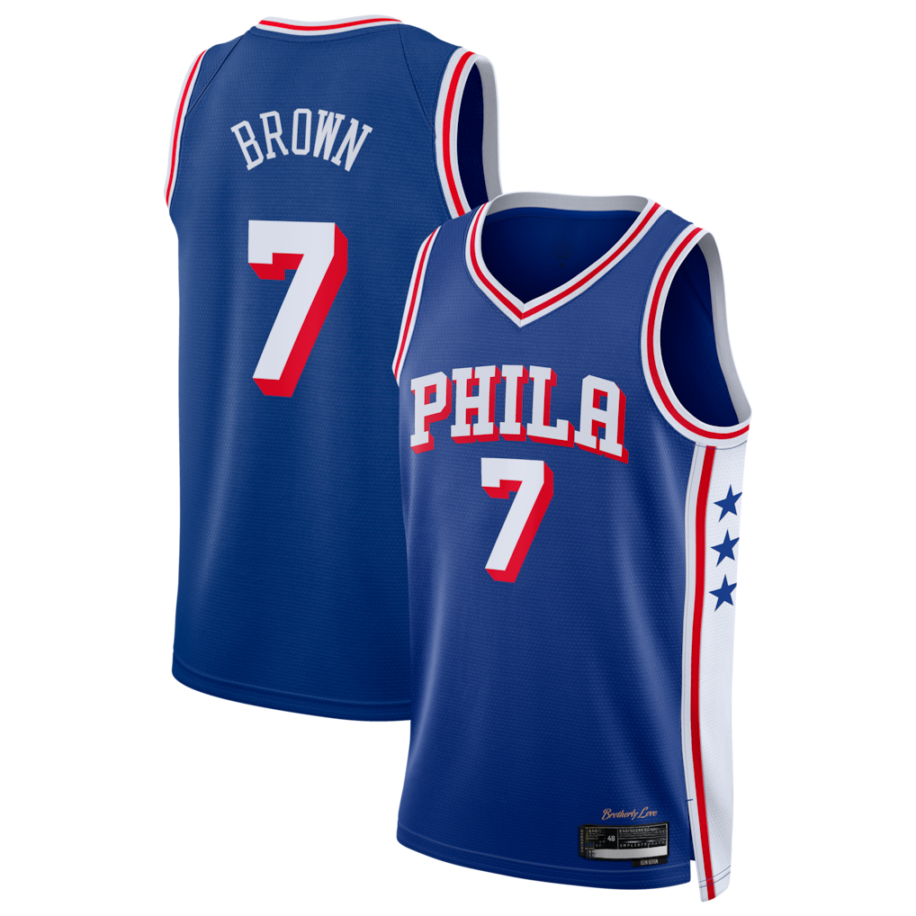 Fenge P.76ers #7 Royal Swingman Jerseys - Icon Edition