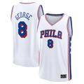 Fenge P.76ers #8 Paul George White Fast Break Replica Player Jerseys