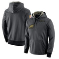 Fenge P.Eagles Gray Pullover Hoodies Home Game Blank Player Stitched Jerseys
