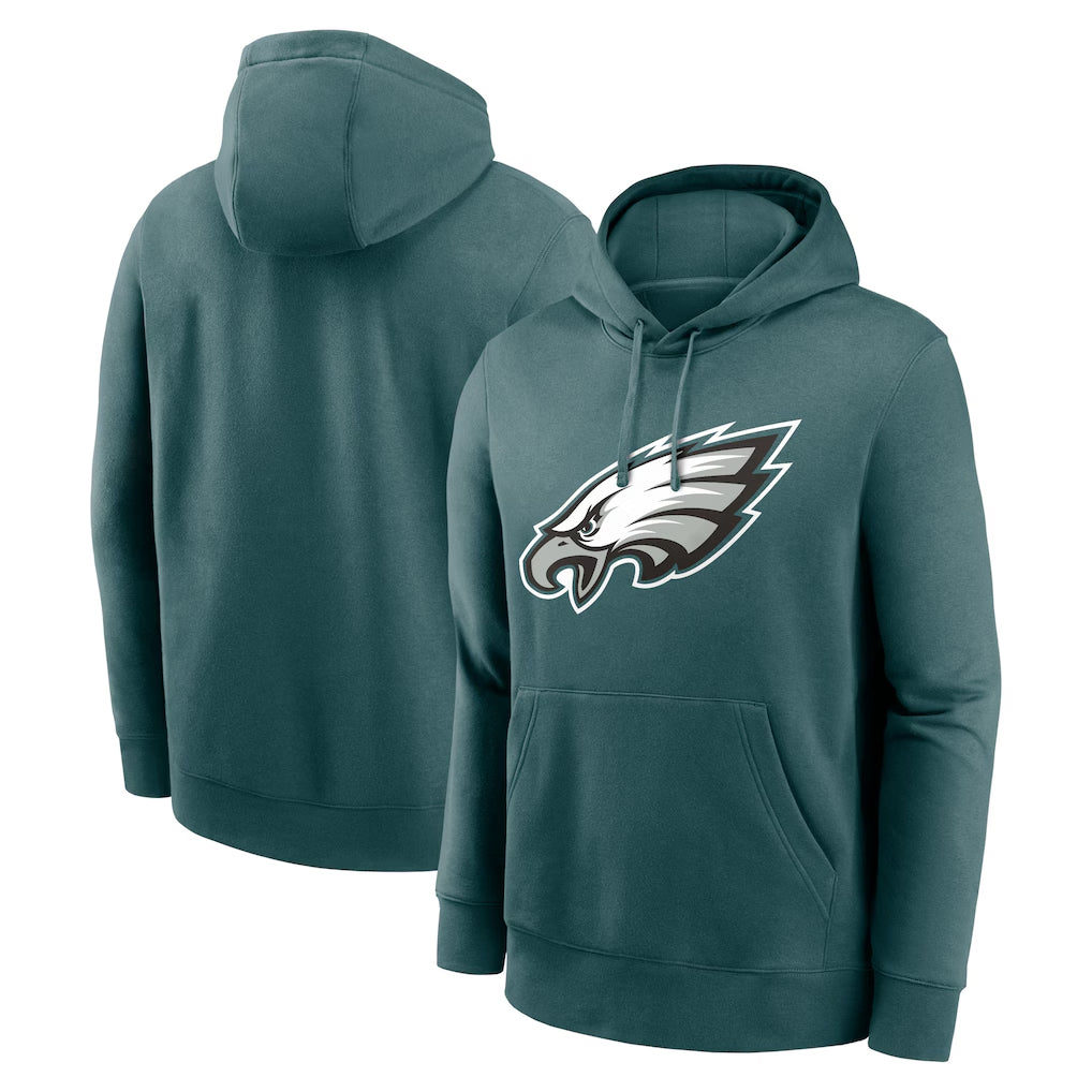 Fenge P.Eagles Midnight Green Performance Pullover Hoodies Home Game Blank Player Stitched Jerseys