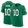 Fenge P.Eagles #10 Braden Mann Player Green Kelly Alternate Home Game Stitched Jerseys