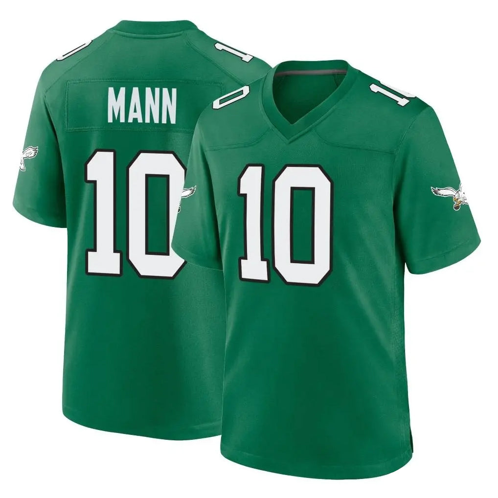 Fenge P.Eagles #10 Braden Mann Player Green Kelly Alternate Home Game Stitched Jerseys