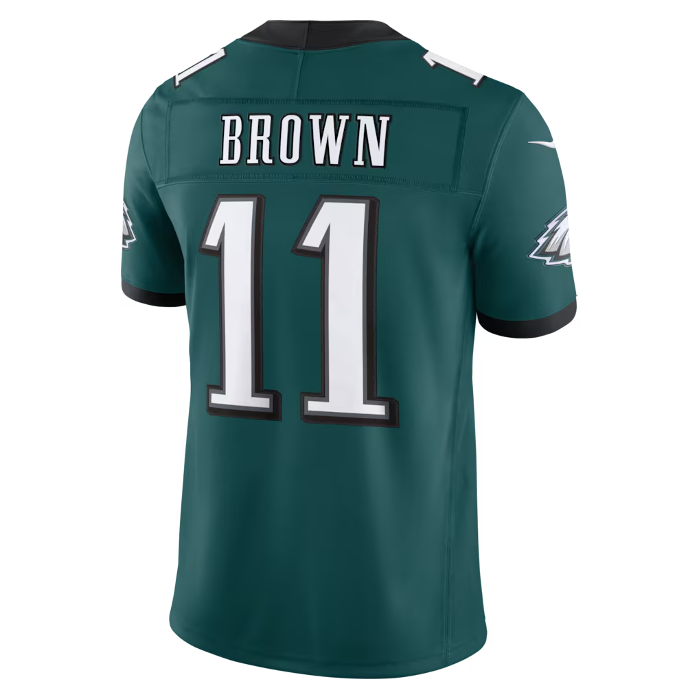 Fenge P.Eagles #11 A.J. Brown Midnight Green Team Vapor F.U.S.E. Stitched Limited Jerseys