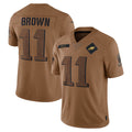 Fenge P.Eagles #11 A.J. Brown Player Brown Salute To Service Limited Stitched Jerseys