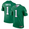 Fenge P.Eagles #1 Jalen Hurts Green Alternate Legend Player Stitched American Stitched Jerseys