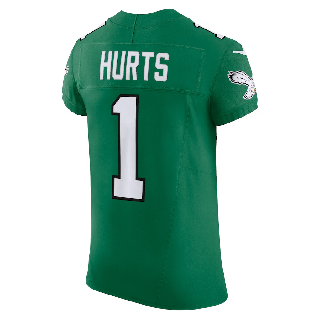 Fenge P.Eagles #1 Jalen Hurts Kelly Green Alternate Vapor F.U.S.E. Elite Stitched Jerseys