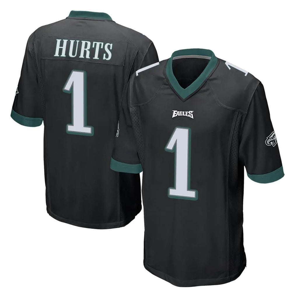 Fenge P.Eagles #1 Jalen Hurts Player Black Home Game Stitched Jerseys